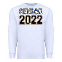 White senior volleyball Premium Sweatshirt - AdoDesignShop