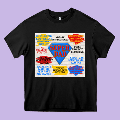 Super Dad Heavy Core Tee Designed By Tumblerdesignbyshophia