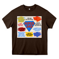 Chocolate Brown super dad Heavy Core Tee - TumblerDesignByShophia