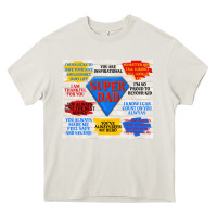 Cream super dad Heavy Core Tee - TumblerDesignByShophia