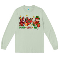Matcha Peace Love Elf Christmas Long Sleeve Tee - BundleAndBundleShop