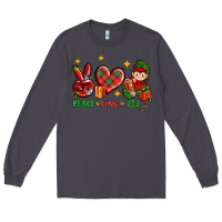Smoke Peace Love Elf Christmas Long Sleeve Tee - BundleAndBundleShop
