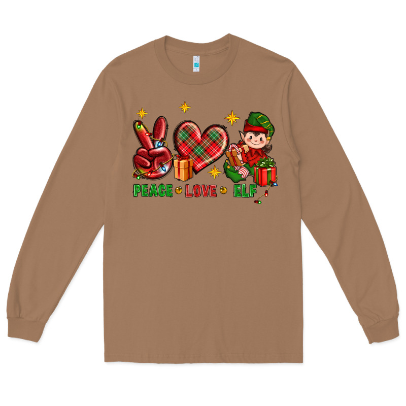 Peace Love Elf Christmas Long Sleeve Tee by BundleAndBundleShop | Teevron