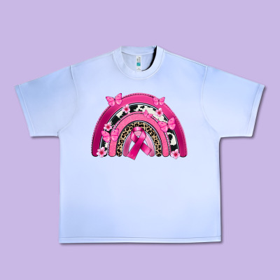 Breast Cancer Rainbow Urban Heavy Tee Designed By Fadigitalartstudio