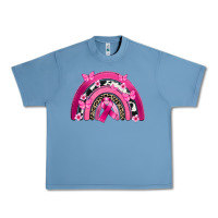 Pebble Blue Breast Cancer rainbow Urban Heavy Tee - FaDigitalArtStudio