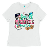 White Small Business Mama Ladies Tee - CowGirlArtShop