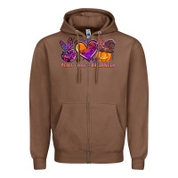 Peace Love Halloween Zipper Hoodie | Teevron