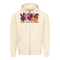 Sandshell peace love halloween Zipper Hoodie - AdoDesignShop