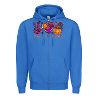 True Royal peace love halloween Zipper Hoodie - AdoDesignShop