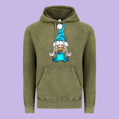 Winter Gnome With Gift Vintage Hoodie Designed By Bundleandbundleshop