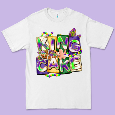 King Cake Mardi Gras Premium Tee Designed By Cowgirlartshop