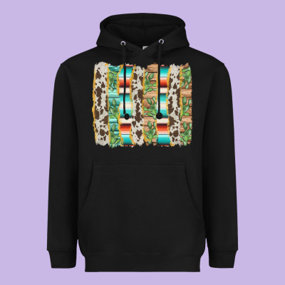 Western Brushstroke Heavyweight Hoodie Designed By Adodesignshop