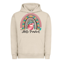 Pigment French Oak hello preschool Urban Hoodie - JahusDesignShop