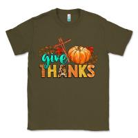 Army Green give thanks Classic Tee - CowGirlArtShop