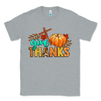 Heather Grey give thanks Classic Tee - CowGirlArtShop