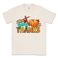 Natural give thanks Classic Tee - CowGirlArtShop