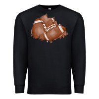 Black football patch Premium Sweatshirt - AdoDesignShop