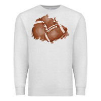 Oatmeal Heather football patch Premium Sweatshirt - AdoDesignShop