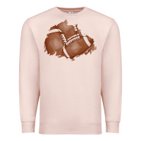 Pale Pink football patch Premium Sweatshirt - AdoDesignShop