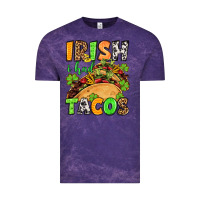 Cloud Purple St. Patrick's Irish i had tacos Vintage Tee - OliviaCreatesArt