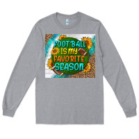 Heather Grey football is my favorite season tumbler Long Sleeve Tee - BundleAndBundleShop