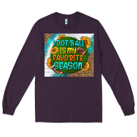 Plum football is my favorite season tumbler Long Sleeve Tee - BundleAndBundleShop