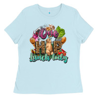 Baby Blue One hip lunch lady Easter Day Ladies Tee - HowdyJamesFarm