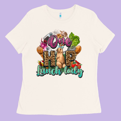 One Hip Lunch Lady Easter Day Ladies Tee Designed By Howdyjamesfarm