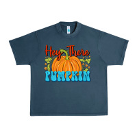 Midnight Navy Hey There Pumpkin Urban Heavy Tee - FaDigitalArtStudio