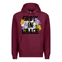 Burgundy Grow In Grace Premium Hoodie - LillyAllenDesigns