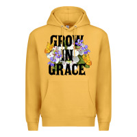 Mustard Grow In Grace Premium Hoodie - LillyAllenDesigns