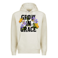 Oatmeal Heather Grow In Grace Premium Hoodie - LillyAllenDesigns