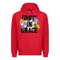 Red Grow In Grace Premium Hoodie - LillyAllenDesigns