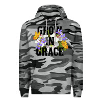 Slate Camo Grow In Grace Premium Hoodie - LillyAllenDesigns