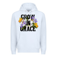 White Grow In Grace Premium Hoodie - LillyAllenDesigns