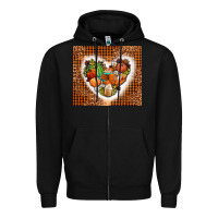 Black western fall heart Zipper Hoodie - AdoDesignShop