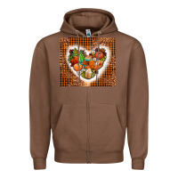 Chestnut western fall heart Zipper Hoodie - AdoDesignShop