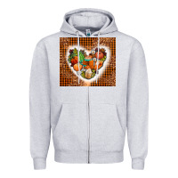 Heather Grey western fall heart Zipper Hoodie - AdoDesignShop