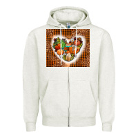 Oatmeal Heather western fall heart Zipper Hoodie - AdoDesignShop