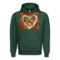 Sports Green western fall heart Zipper Hoodie - AdoDesignShop