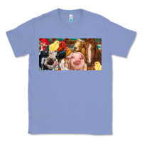 Colony Blue Farm animals with aztec Classic Tee - RanaPortraitStore