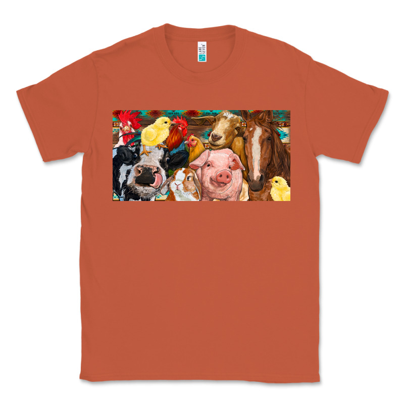 Farm Animals With Aztec Classic Tee by RanaPortraitStore | Teevron