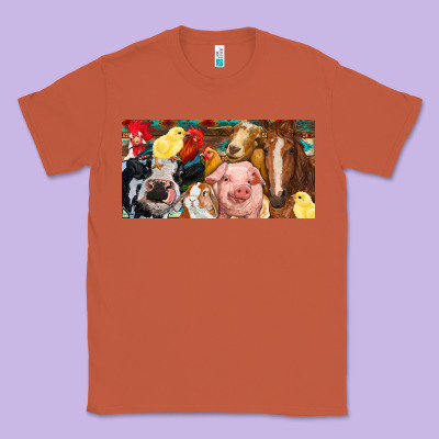 Farm Animals With Aztec Classic Tee Designed By Ranaportraitstore