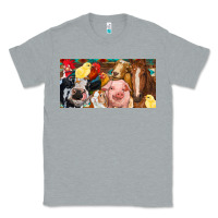 Heather Grey Farm animals with aztec Classic Tee - RanaPortraitStore
