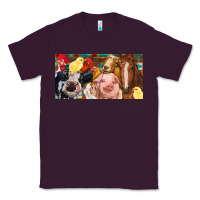 Plum Farm animals with aztec Classic Tee - RanaPortraitStore