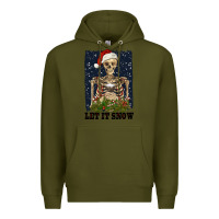 Army Green let it snow Premium Hoodie - RanaPortraitStore