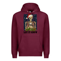 Burgundy let it snow Premium Hoodie - RanaPortraitStore