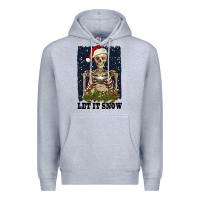 Heather Grey let it snow Premium Hoodie - RanaPortraitStore