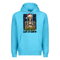 Ocean Blue let it snow Premium Hoodie - RanaPortraitStore