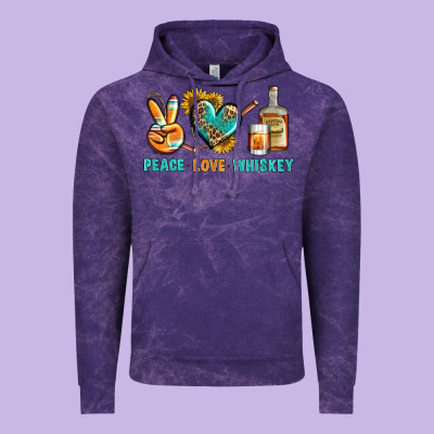 Peace Love Whiskey Vintage Hoodie Designed By Bundleandbundleshop